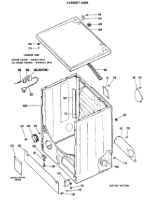 02 - Cabinet Asm. parts for Ge Dryer DLL2880DLL from AppliancePartsPros.com