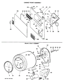 03 - Cabinet Front Assembly parts for Ge Dryer DLL2880DLL from AppliancePartsPros.com