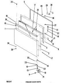 02 - Freezer Door Parts parts for Ge Freezer CCX20GKB from AppliancePartsPros.com