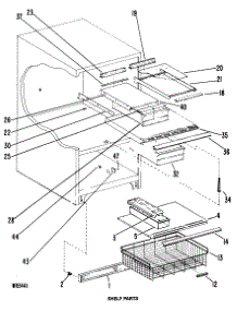 04 - Shelf Parts parts for Ge Freezer CCX20GKB from AppliancePartsPros.com