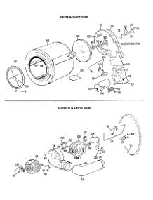 03 - Drum & Duct Asm. parts for Ge Dryer DLL2650BHL from AppliancePartsPros.com