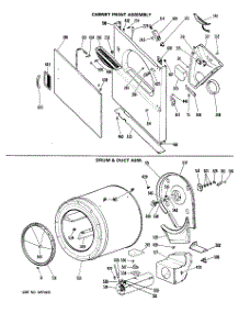 03 - Cabinet Front Assembly parts for Ge Dryer DLB2880DGL from AppliancePartsPros.com
