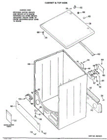 03 - Cabinet & Top Asm. parts for Ge Dryer DLB1250BDL from AppliancePartsPros.com