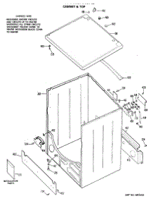 02 - Cabinet & Top parts for Ge Dryer DLB2750BAL from AppliancePartsPros.com