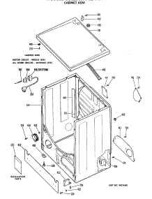 02 - Cabinet Asm. parts for Ge Dryer DLL2900MAL from AppliancePartsPros.com