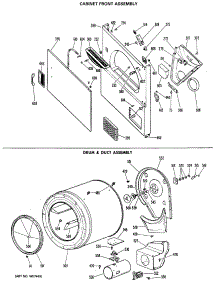 03 - Cabinet Front Assembly parts for Ge Dryer DLL2900MAL from AppliancePartsPros.com