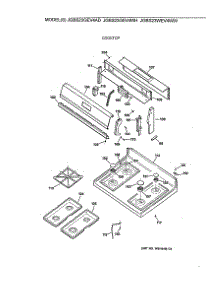 02 - Cooktop parts for Ge Range JGBS23GEV4AD from AppliancePartsPros.com
