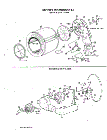 03 - Drum & Duct Asm. parts for Ge Dryer DDC6000FAL from AppliancePartsPros.com