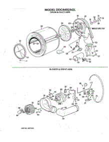 03 - Drum & Duct Asm. parts for Ge Dryer DDC4492AGL from AppliancePartsPros.com