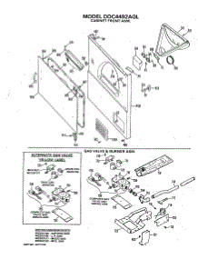 04 - Cabinet Front Asm. parts for Ge Dryer DDC4492AGL from AppliancePartsPros.com