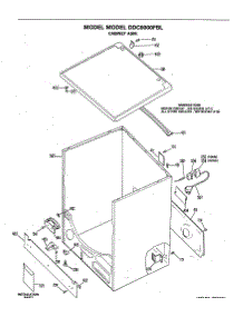 02 - Cabinet Asm. parts for Ge Dryer DDC6000FBL from AppliancePartsPros.com