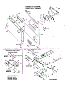 04 - Cabinet Front Assembly parts for Ge Dryer DDC6000FBL from AppliancePartsPros.com