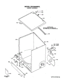 02 - Cabinet Assembly parts for Ge Dryer DDC6000MCL from AppliancePartsPros.com