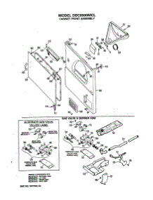 04 - Cabinet Front Assembly parts for Ge Dryer DDC6000MCL from AppliancePartsPros.com