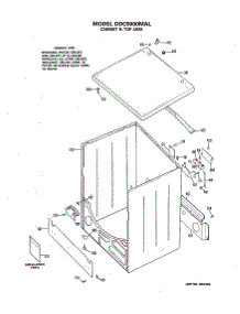02 - Cabinet & Top Asm. parts for Ge Dryer DDC5000MAL from AppliancePartsPros.com