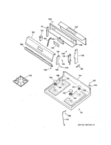 02 - Cooktop parts for Ge Range RGB532BEW1AD from AppliancePartsPros.com