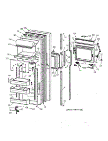 02 - Fresh Food Door parts for Ge Refrigerator CSK27DHXDAA from AppliancePartsPros.com