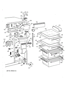 03 - Fresh Food Section parts for Ge Refrigerator CST25GRYDAA from AppliancePartsPros.com