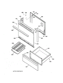 03 - Door & Drawer Parts parts for Ge Range RB533GW5 from AppliancePartsPros.com
