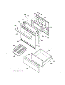 03 - Door & Drawer Parts parts for Ge Range RB536GW5 from AppliancePartsPros.com