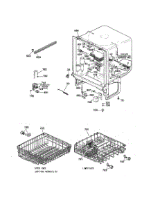 02 - Body Parts parts for Ge Dishwasher HDA1100Z02WH from AppliancePartsPros.com