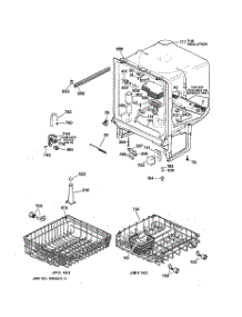 02 - Body Parts parts for Ge Dishwasher HDA3220Z02BB from AppliancePartsPros.com