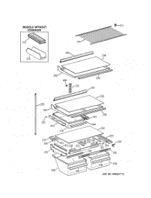 04 - Shelf Parts parts for Ge Refrigerator CTX21HABLRAA from AppliancePartsPros.com