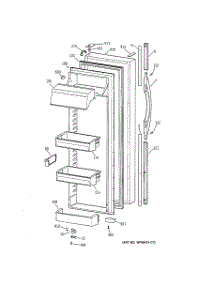 02 - Fresh Food Door parts for Ge Refrigerator CSK30DRBAAA from AppliancePartsPros.com