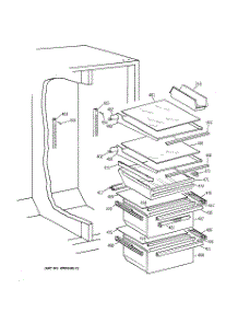 06 - Fresh Food Shelves parts for Ge Refrigerator CSK30DRBAAA from AppliancePartsPros.com