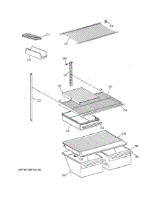 04 - Shelf Parts parts for Ge Refrigerator CTX18BABKRAA from AppliancePartsPros.com