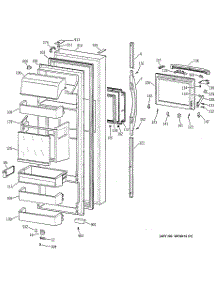 02 - Fresh Food Door parts for Ge Refrigerator CSG28DHCBWW from AppliancePartsPros.com