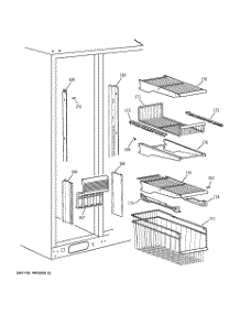 04 - Freezer Shelves parts for Ge Refrigerator CSG28DHCBWW from AppliancePartsPros.com