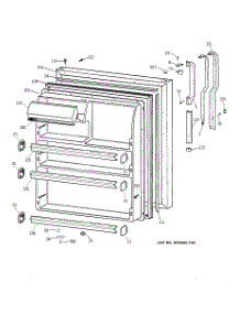 02 - Fresh Food Door parts for Ge Refrigerator CTT21GABNRAA from AppliancePartsPros.com
