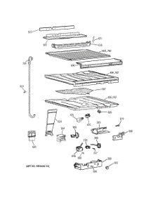 05 - Compartment Separator parts for Ge Refrigerator CTT21GABNRAA from AppliancePartsPros.com