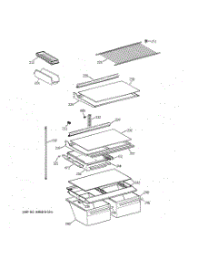 04 - Shelf Parts parts for Ge Refrigerator CTG18GABGRWW from AppliancePartsPros.com
