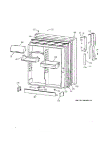 02 - Fresh Food Door parts for Ge Refrigerator CTG25GABPRWW from AppliancePartsPros.com
