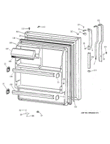 02 - Fresh Food Door parts for Ge Refrigerator CTG18GABPRWW from AppliancePartsPros.com