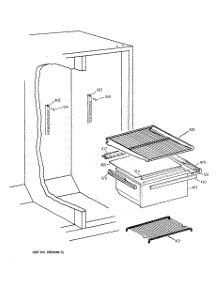 04 - Fresh Food Shelves parts for Ge Refrigerator CSX19LABBWH from AppliancePartsPros.com