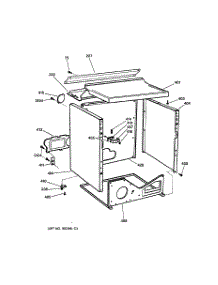 03 - Cabinet parts for Ge Dryer NBXR453EV0AA from AppliancePartsPros.com