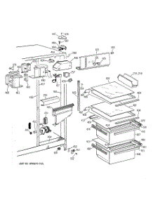 03 - Fresh Food Section parts for Ge Refrigerator CSK20GABBAA from AppliancePartsPros.com