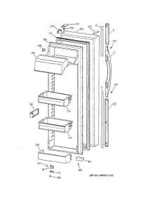 02 - Fresh Food Door parts for Ge Refrigerator CSK30DRBBAA from AppliancePartsPros.com