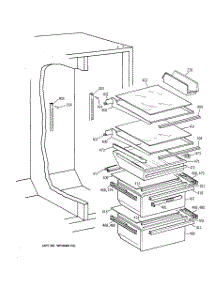 06 - Fresh Food Shelves parts for Ge Refrigerator CSK30DRBBAA from AppliancePartsPros.com