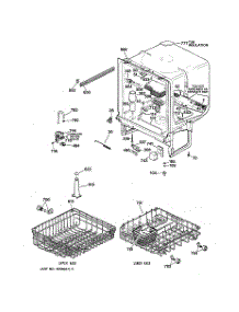 02 - Body Parts parts for Ge Dishwasher HDA3230Z04WW from AppliancePartsPros.com