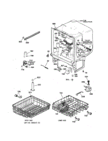 02 - Body Parts parts for Ge Dishwasher HDA3530Z04WW from AppliancePartsPros.com
