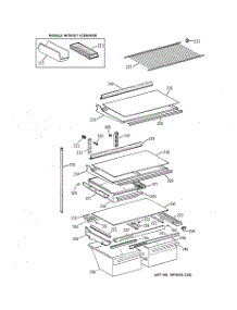04 - Shelves parts for Ge Refrigerator CTX21GICARAA from AppliancePartsPros.com