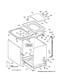 02 - Cabinet, Cover & Front Panel parts for Ge Washer VBSR2080W0AA from AppliancePartsPros.com