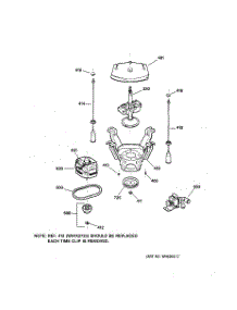 04 - Suspension, Pump & Drive Components parts for Ge Washer VVSR1040V2WW from AppliancePartsPros.com