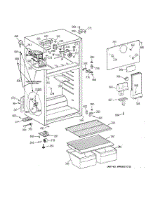 02 - Cabinet parts for Ge Refrigerator TBH14SIBLLAA from AppliancePartsPros.com