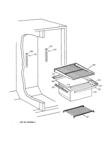 04 - Fresh Food Shelves parts for Ge Refrigerator CSX19LABCWH from AppliancePartsPros.com