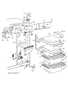 03 - Fresh Food Section parts for Ge Refrigerator CSK20GABCAA from AppliancePartsPros.com